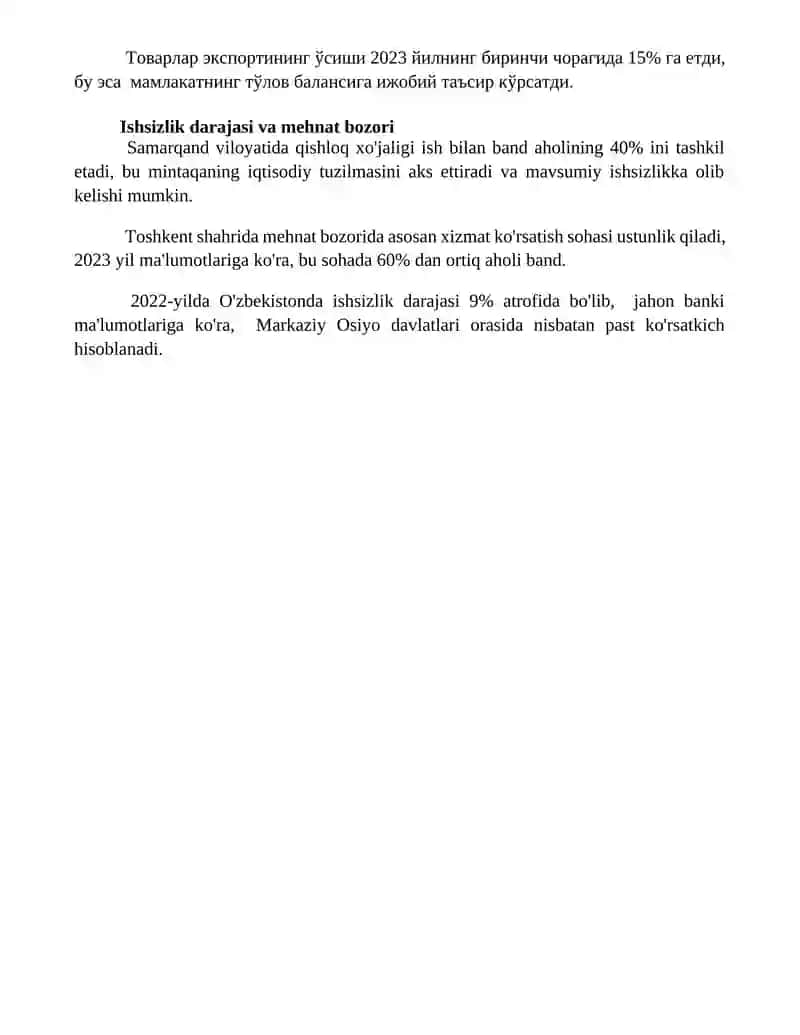 Iqtisodiy o'sishning asosiy ko'rsatkichlari va tahlili 4