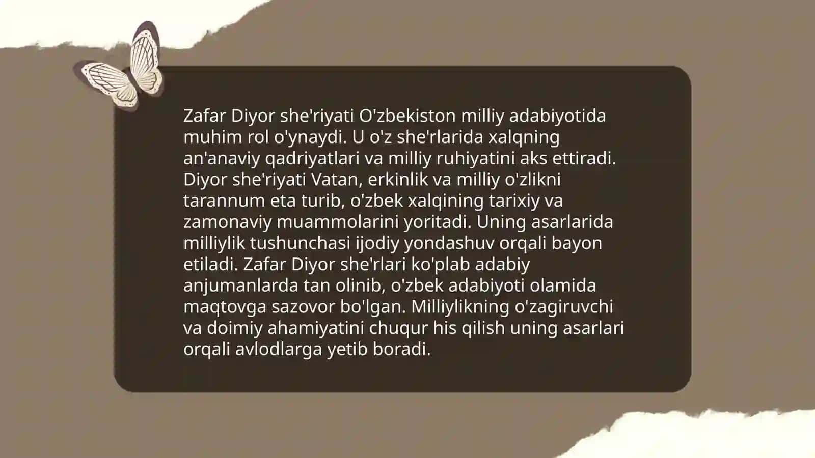 Zafar Diyor ijodi she'riyati dostonlari 4