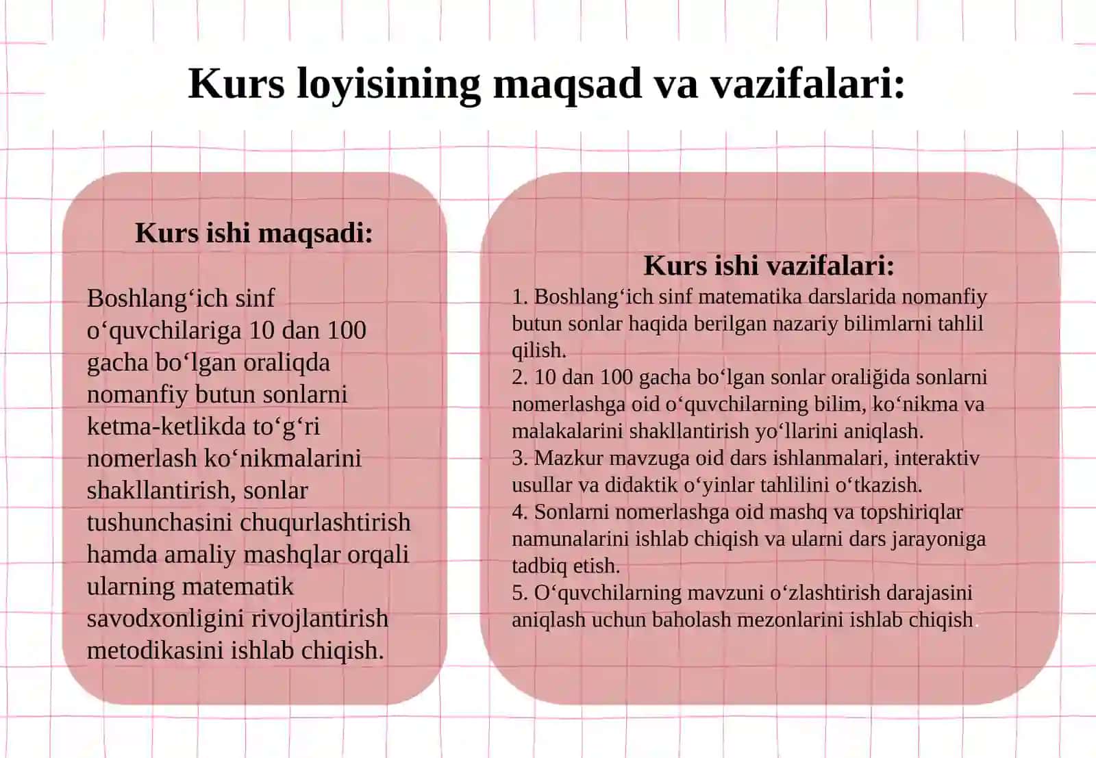 10 va 100 Ichida  nomanfiy butun sonlarni nomerlashga o'rgatish metodikasi 4