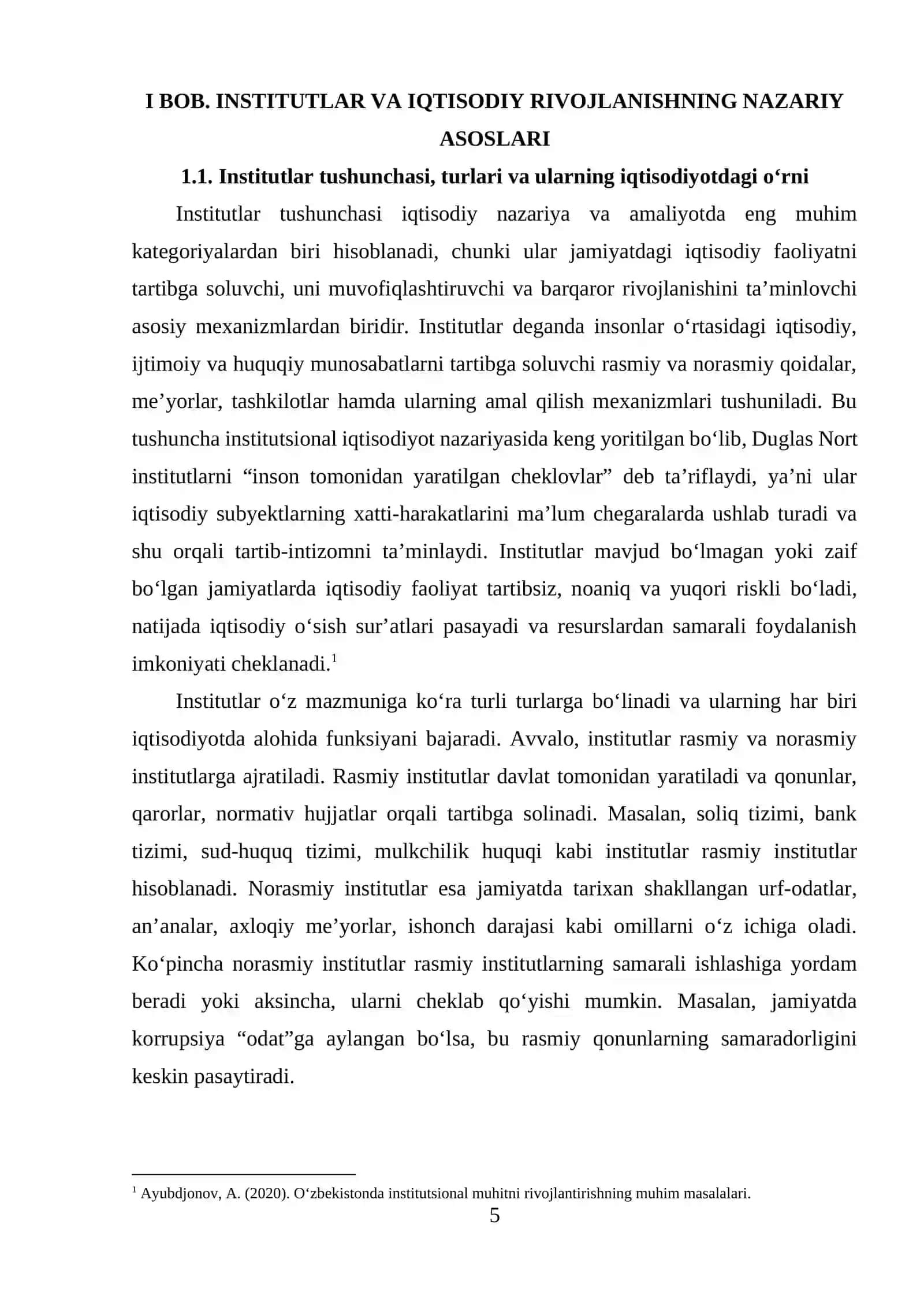 Institutlar va iqtisodiy rivojlanish oʻrtasidagi munosabatlar tahlili 4