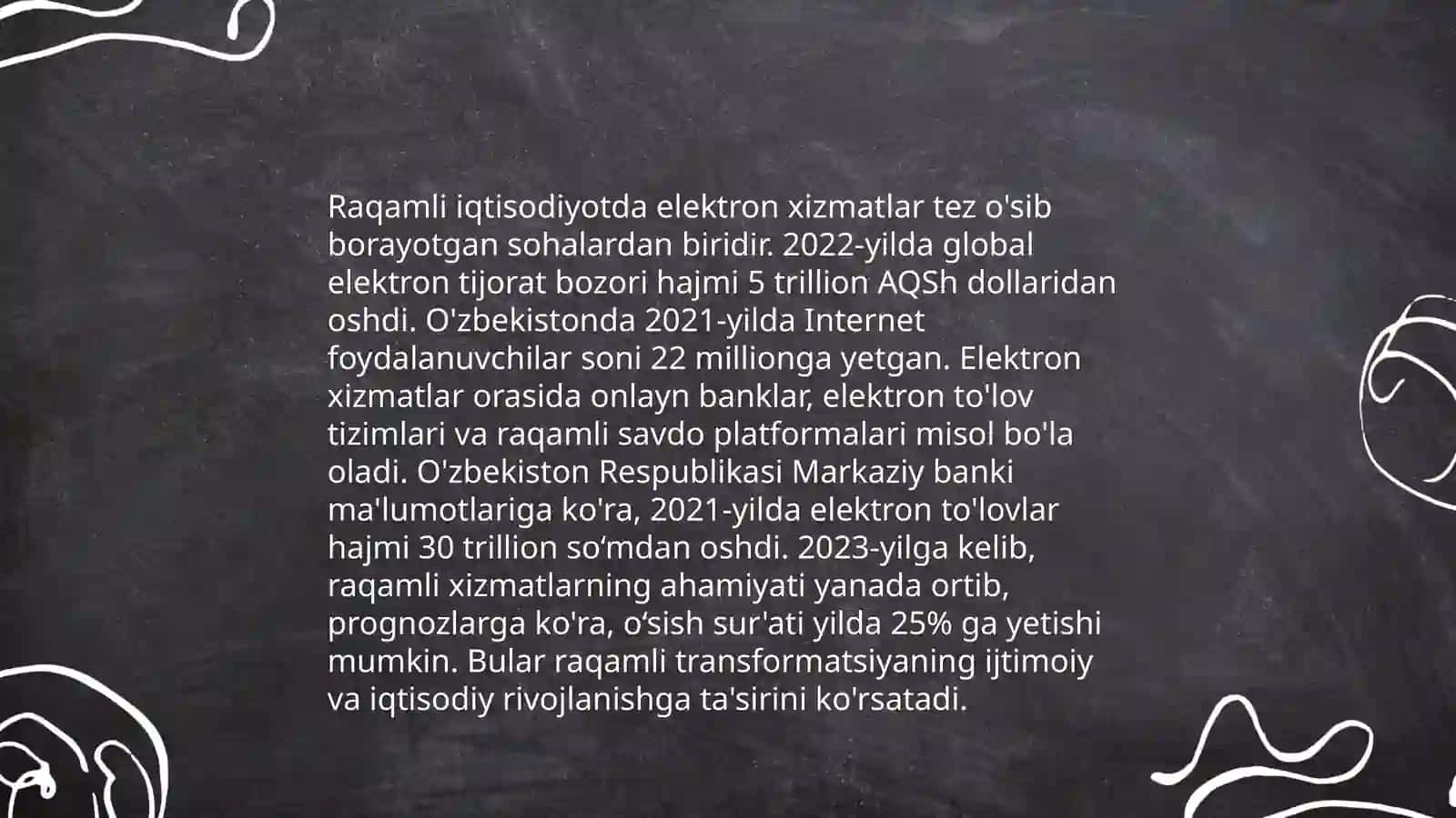Raqamli iqtisodiyotda elektron xizmatlar.Onlayn ta'lim 4