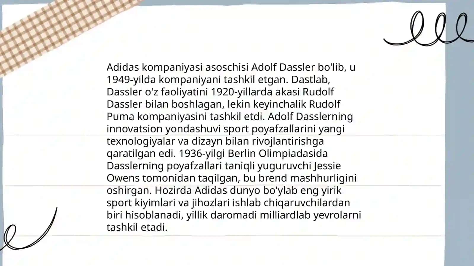Adidas kompaniyasi tarixi 4