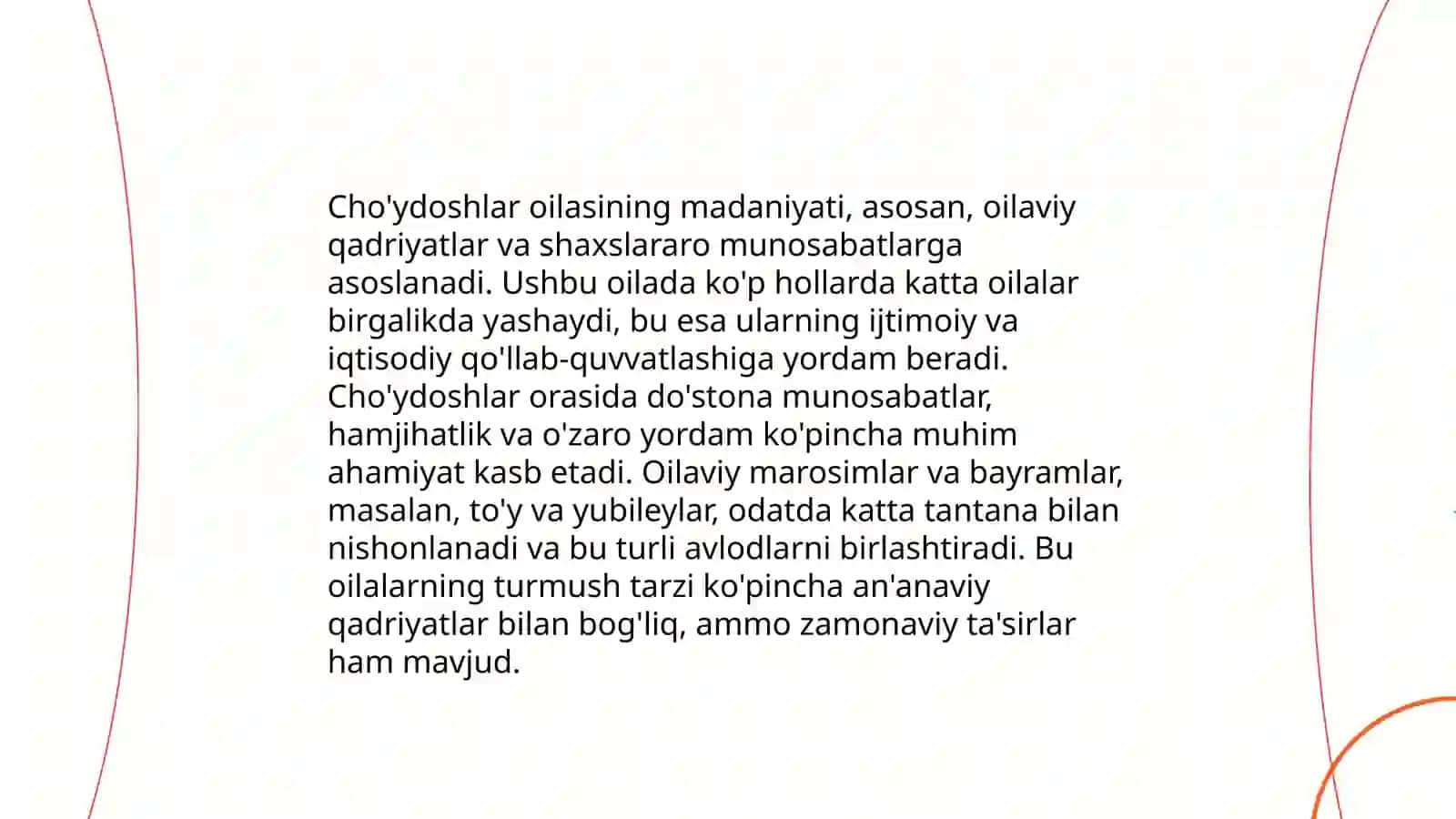 Choydoshlar oilasi 4