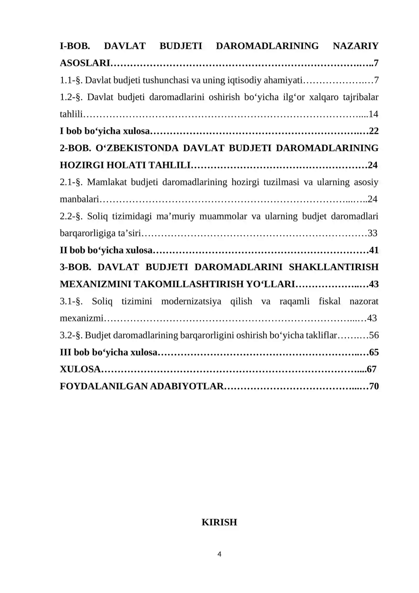 DAVLAT BUDJETI DAROMADLARINI SHAKLLANTIRISH MEXANIZMINI TAKOMILLASHTIRISH 4
