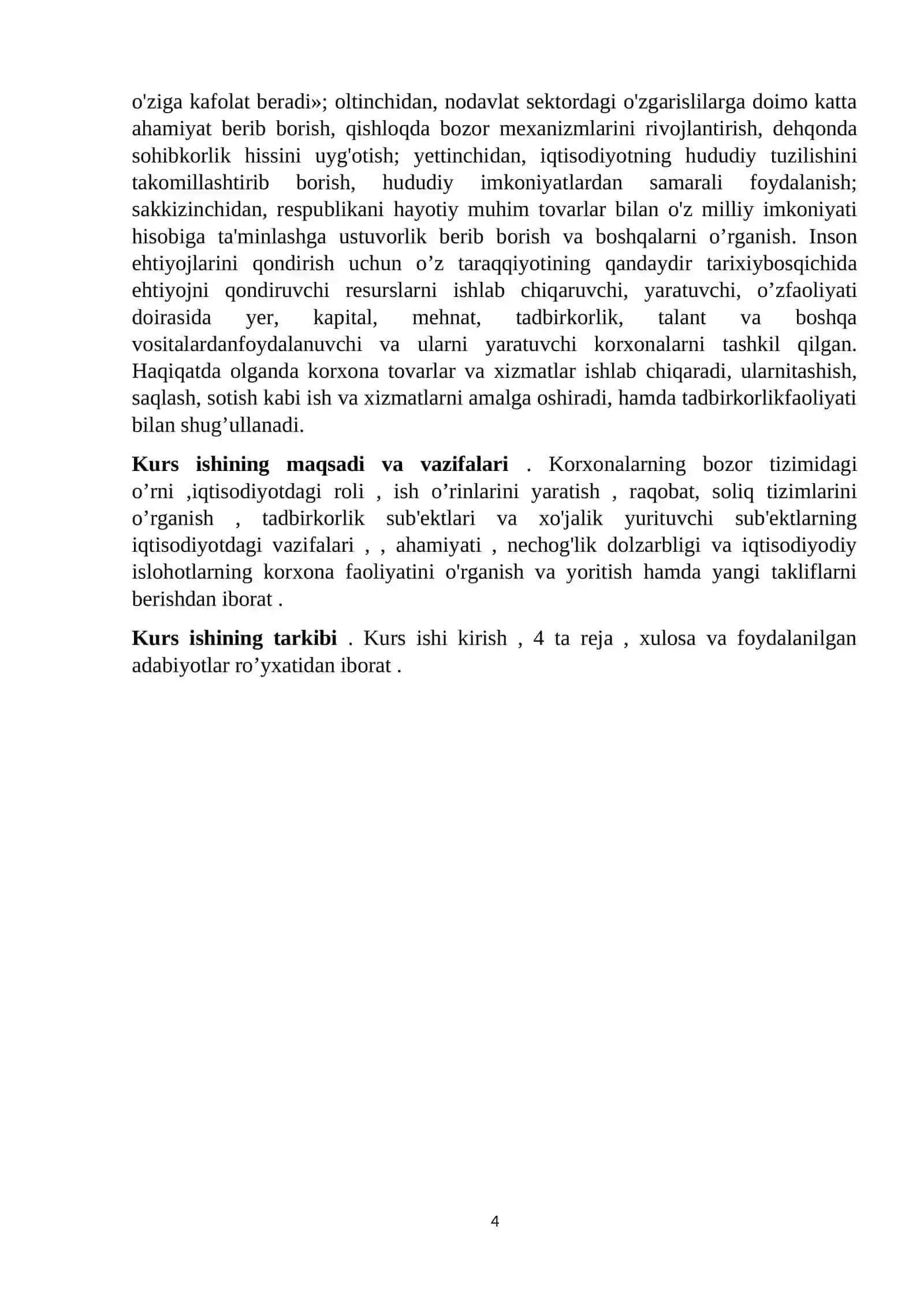 IQTISODIYOT NAZARIYASI KURS ISHI 4