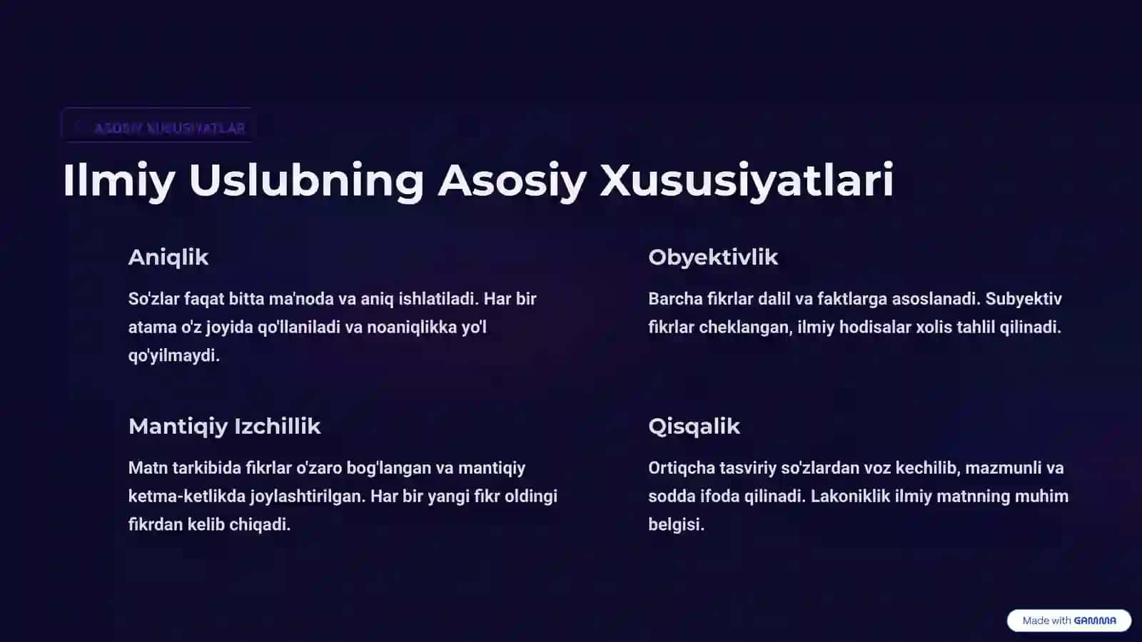 Terminologiya va Ilmiy Uslub 4
