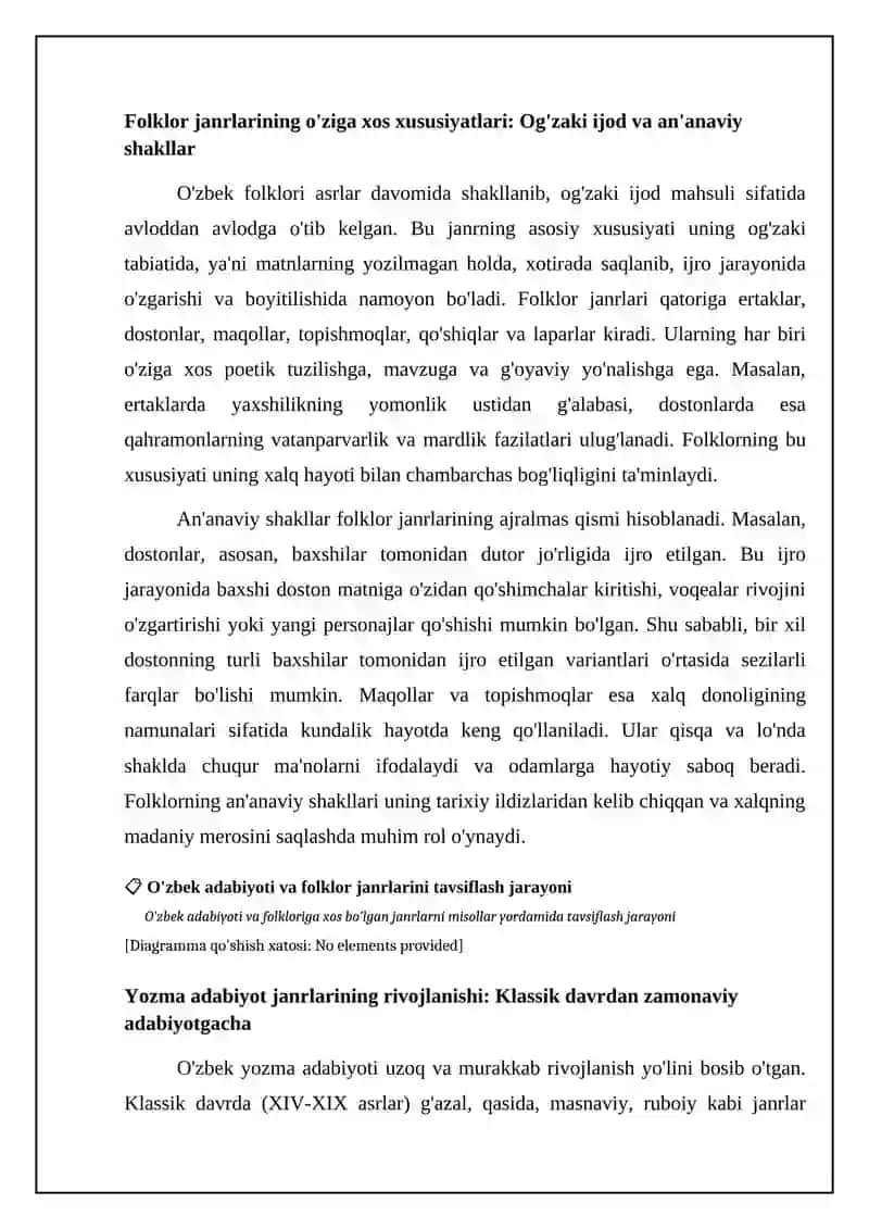 O'zbek adabiyoti va folklor janrlari 4