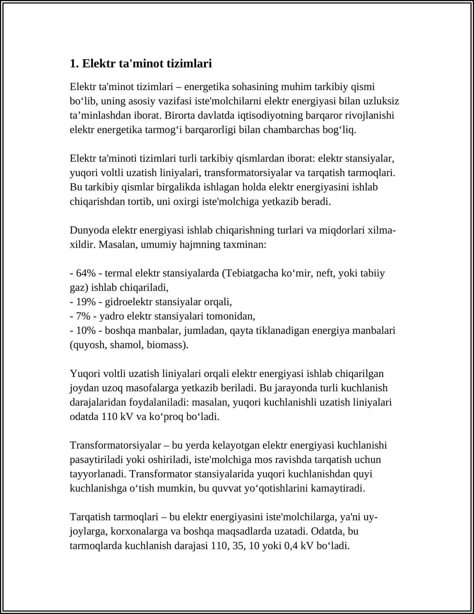 Elektr ta'minot tizimlari 4