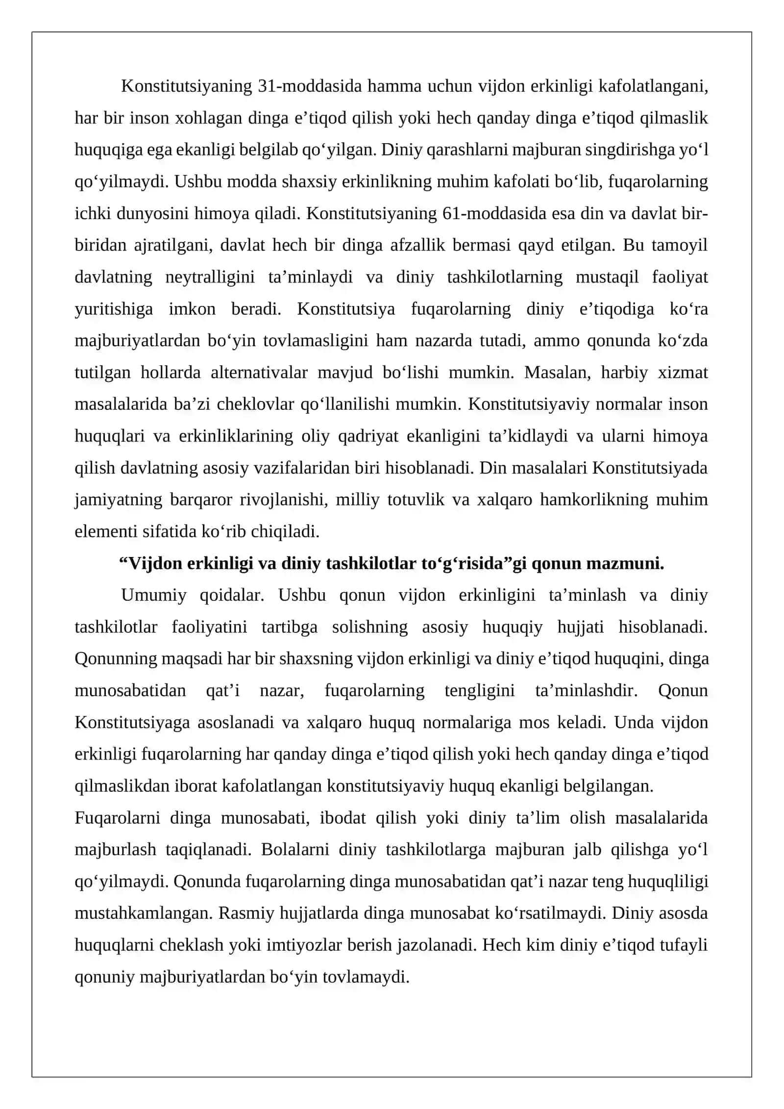 O‘zbekistonda din va diniy tashkilotlarga munosabat 4