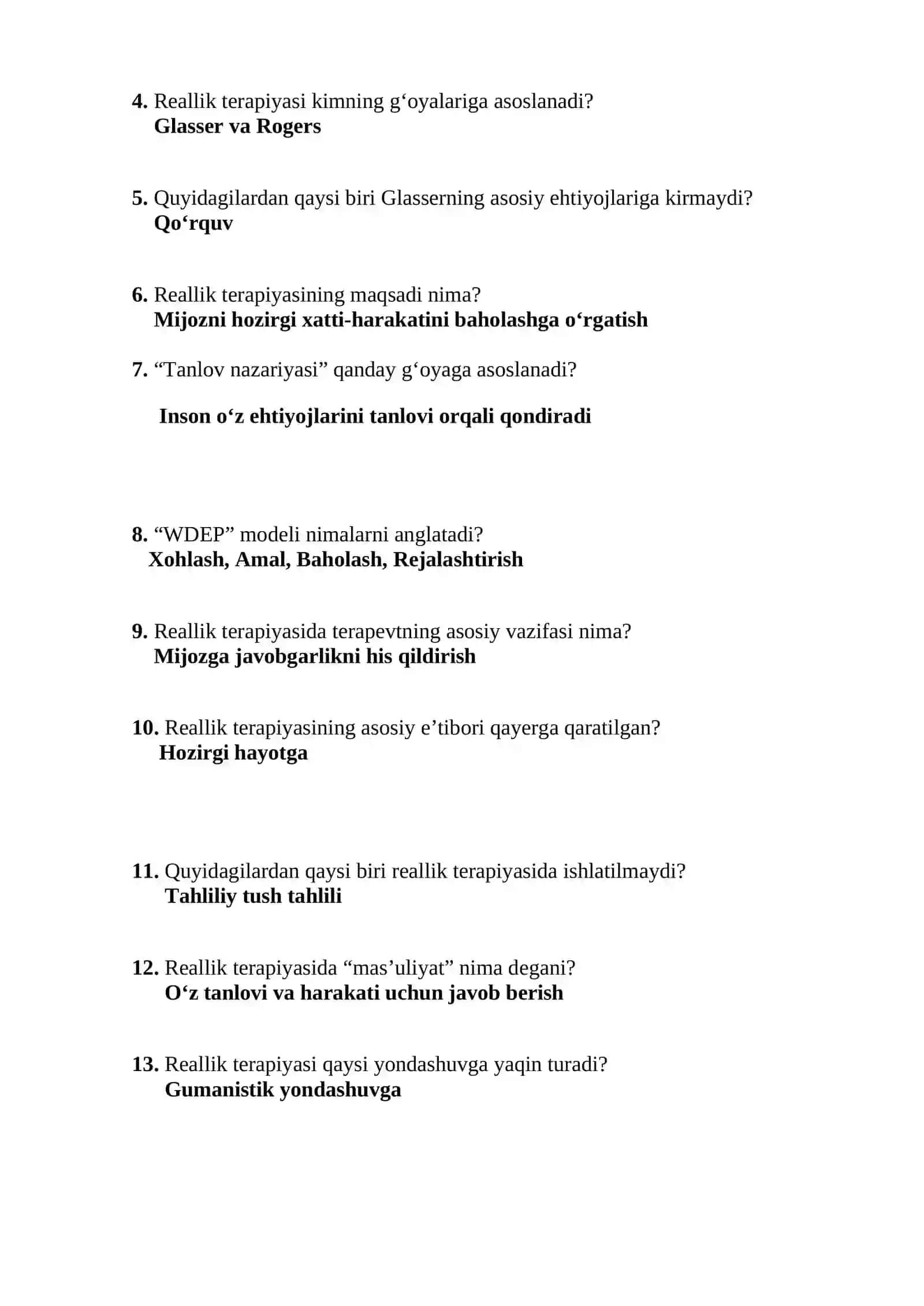 Reallik terpiyasi glossari 4