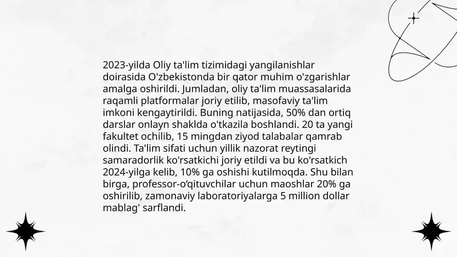 O'zbekistondagi maktab ta'limidagi islohotlar 4