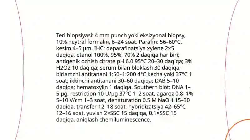 Immunogistokimyo Southern blotting - teri kasalliklari diagnostika qilish usullari 4