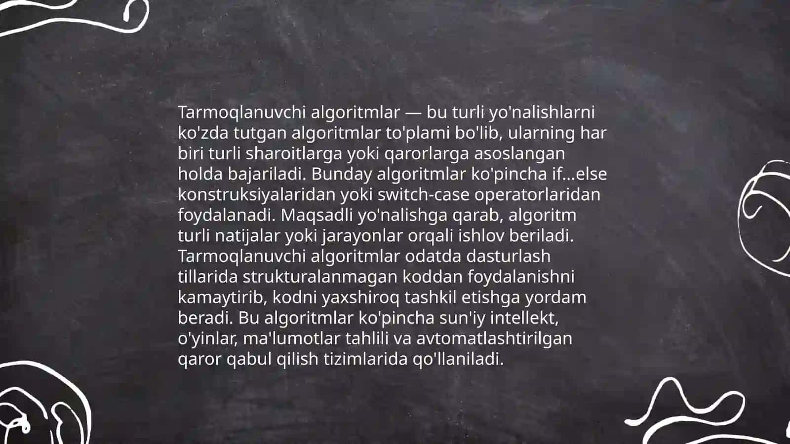 Algoritm turlari va tasvirlash usullari 4