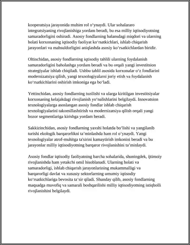ASOSIY FONDLARNING IQTISODIY MOHIYATI VA AHAMIYATI 4