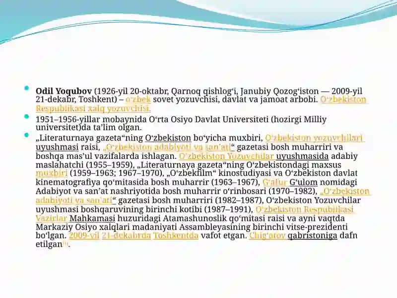 Ulugʻbek xazinasi asariga taqdimot 4
