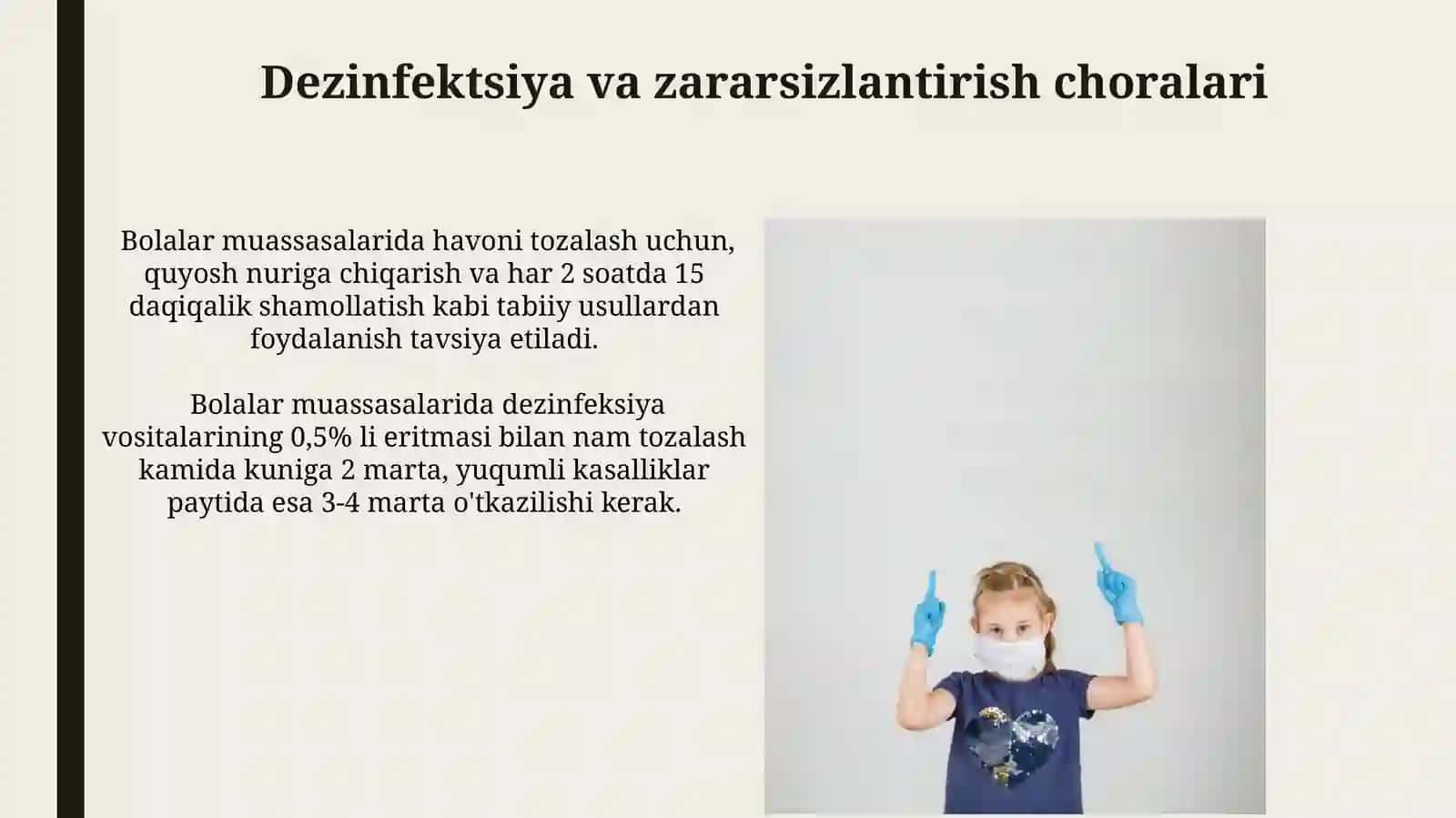 Bolalar muassasalarini loyihalashtirish, qurish va jihozlashga bolgan gigiyenik talablar 4