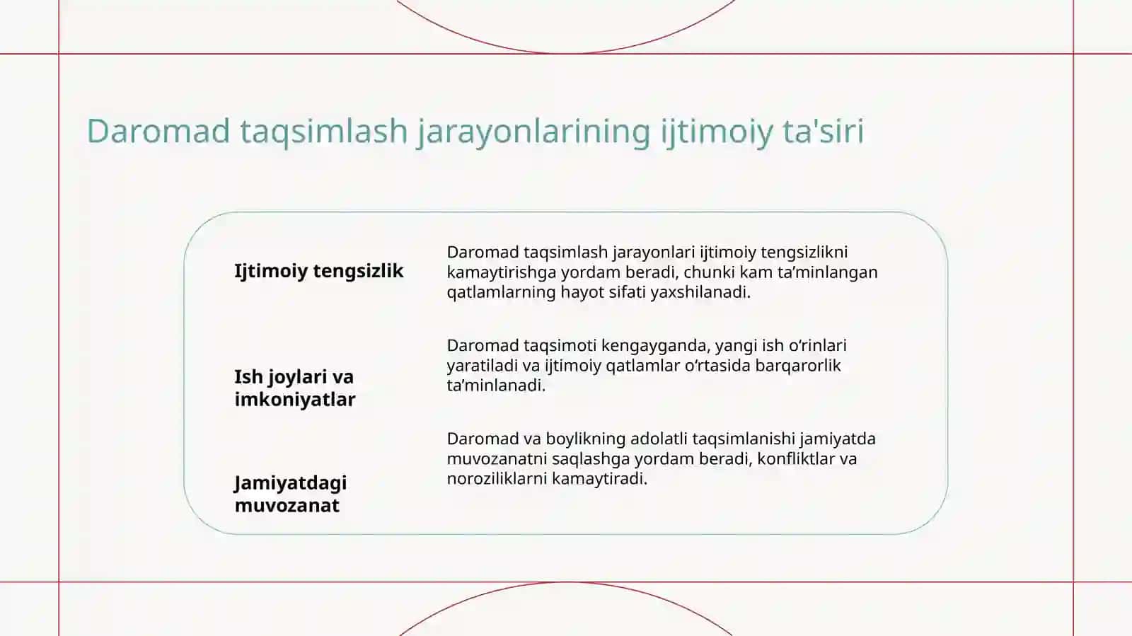 Daromadlarniqaytataqsimlash,boylikvaiqtisodiysiyosatmavzusidatahliliyma’lumotnomatayyorlash 4