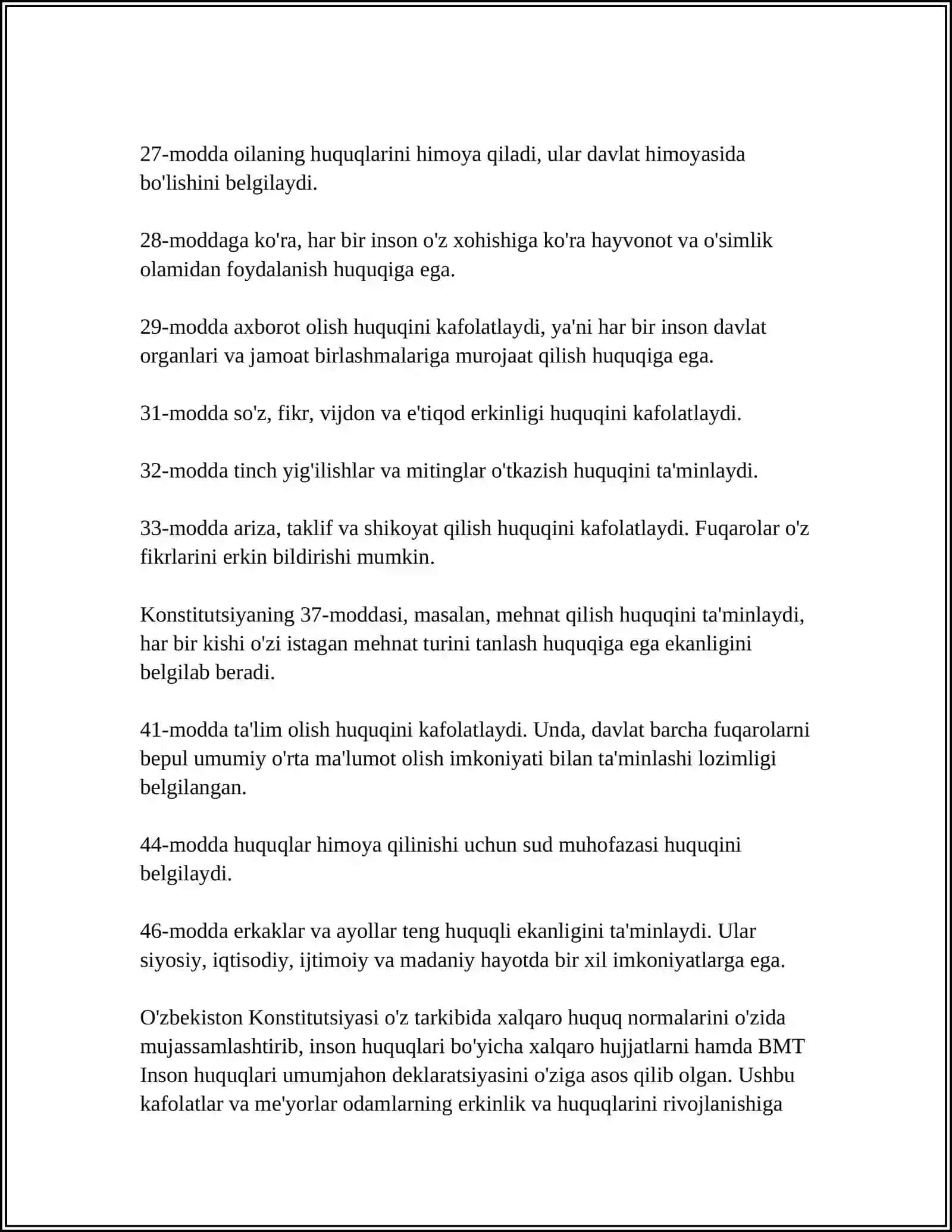 Inson huquq va erkinliklarining taminlanishi 4