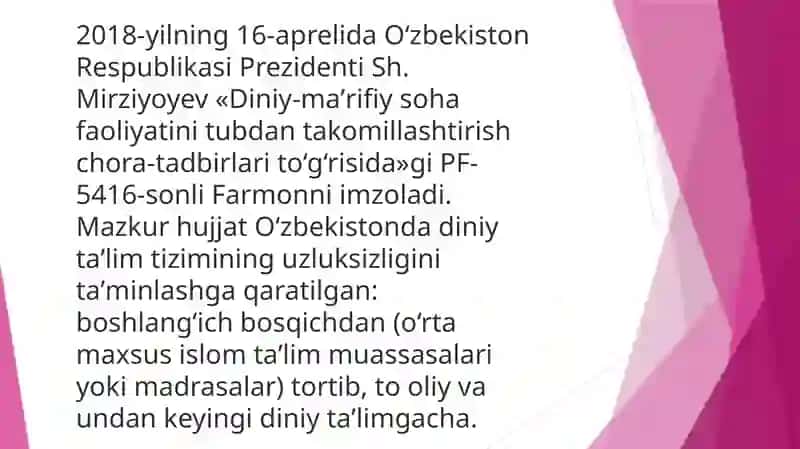Oʻzbekistonda konfessiyalararo diniy bagʻrikenglikning tarixiy tajribasi 4