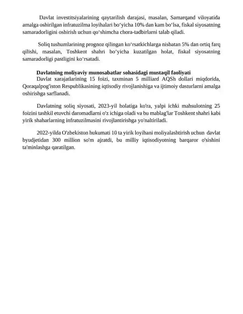 Moliyaviy siyosat Davlatning Moliyaviy munosabatlar sohasidagi Mustaqil faoliyati 4