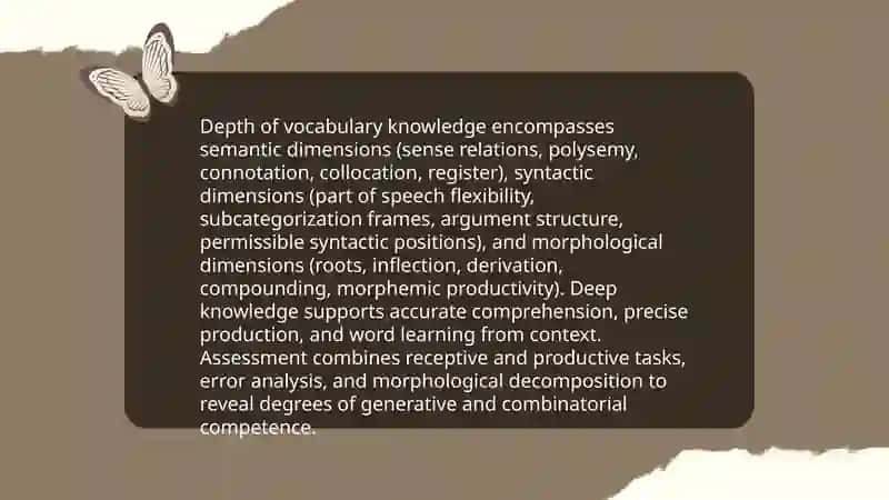 Qualitative and Quantitative Aspects of Vocabulary 4