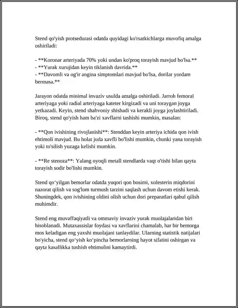 Yurakka stend qo'yish va stendni olish 4