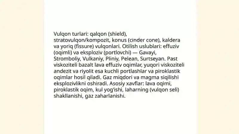 Vulqon otilishi va uning tabiiy ofatlari 4
