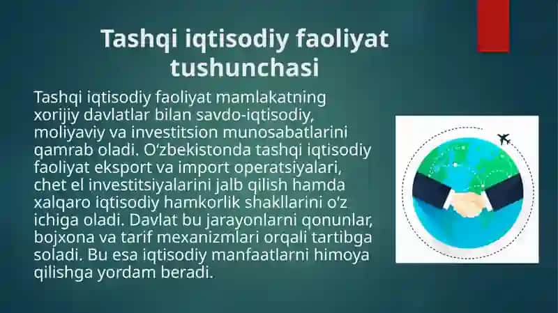 Davlatning tashqi iqtisodiy faoliyatni tartibga solish siyosati 4