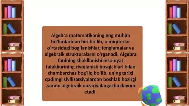 Algebra Fanining Vujudga Kelishi va Rivojlanishi 4