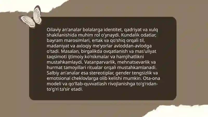 Xalq pedagogikasida oila va oylaviy tarbiyasini aks etishi 4