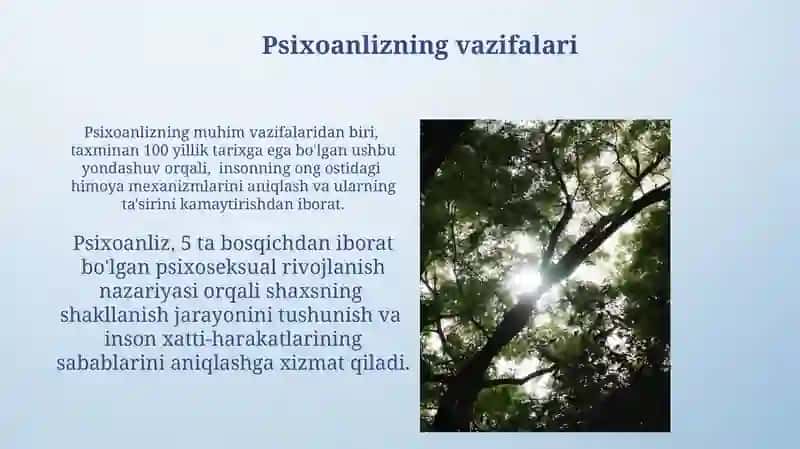 Psixoanaliz predmeti, maqsadi va vazifalari 4