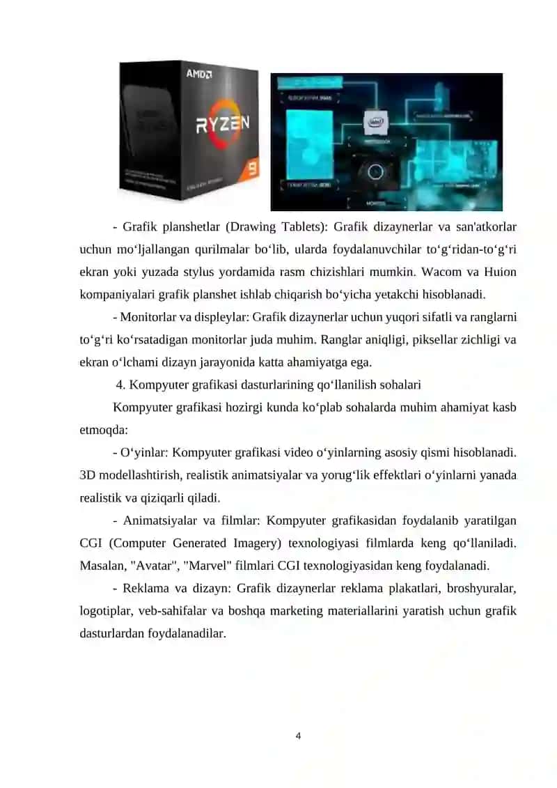 Kompyuter grafikasining imkoniyatlari 4