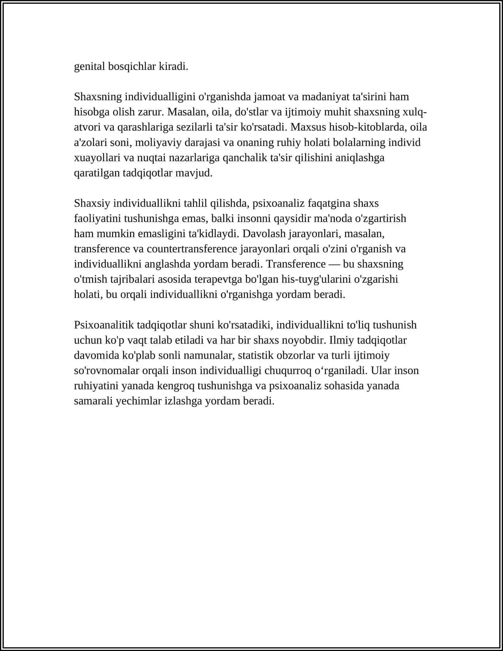 İnson Individualigining Turlı Psixologik Maktablarda Oʻrganilishi 4