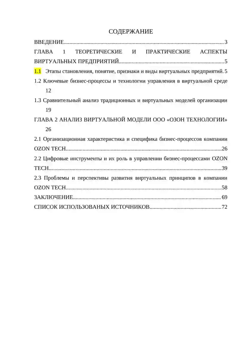 Виртуальные предприятия на примере компании ООО «Озон Технологии» (OZON TECH) 4
