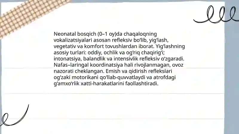 Nutqning ontogenezda shakillanish bosqichlari 4