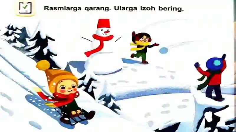 4-sinf o'qish fanidan Qishki ta'til mavzusida taqdimot ishi 4