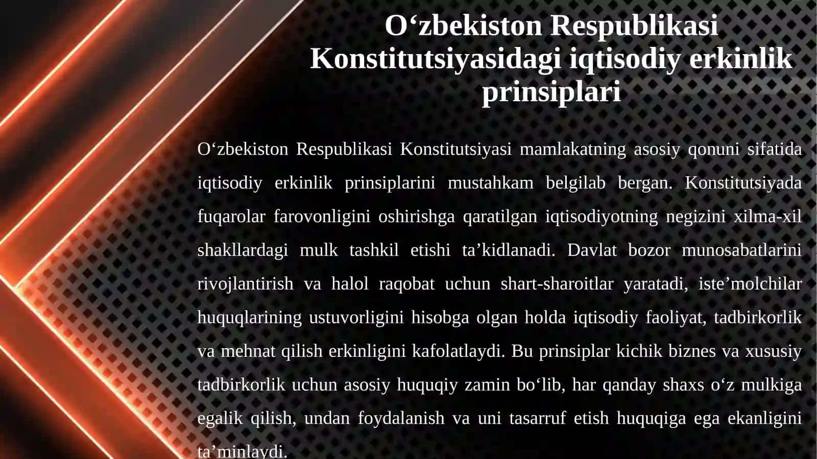 O‘zbekistonda kichik biznes va xususiy tadbirkorlikni rivojlantirish siyosati. 4