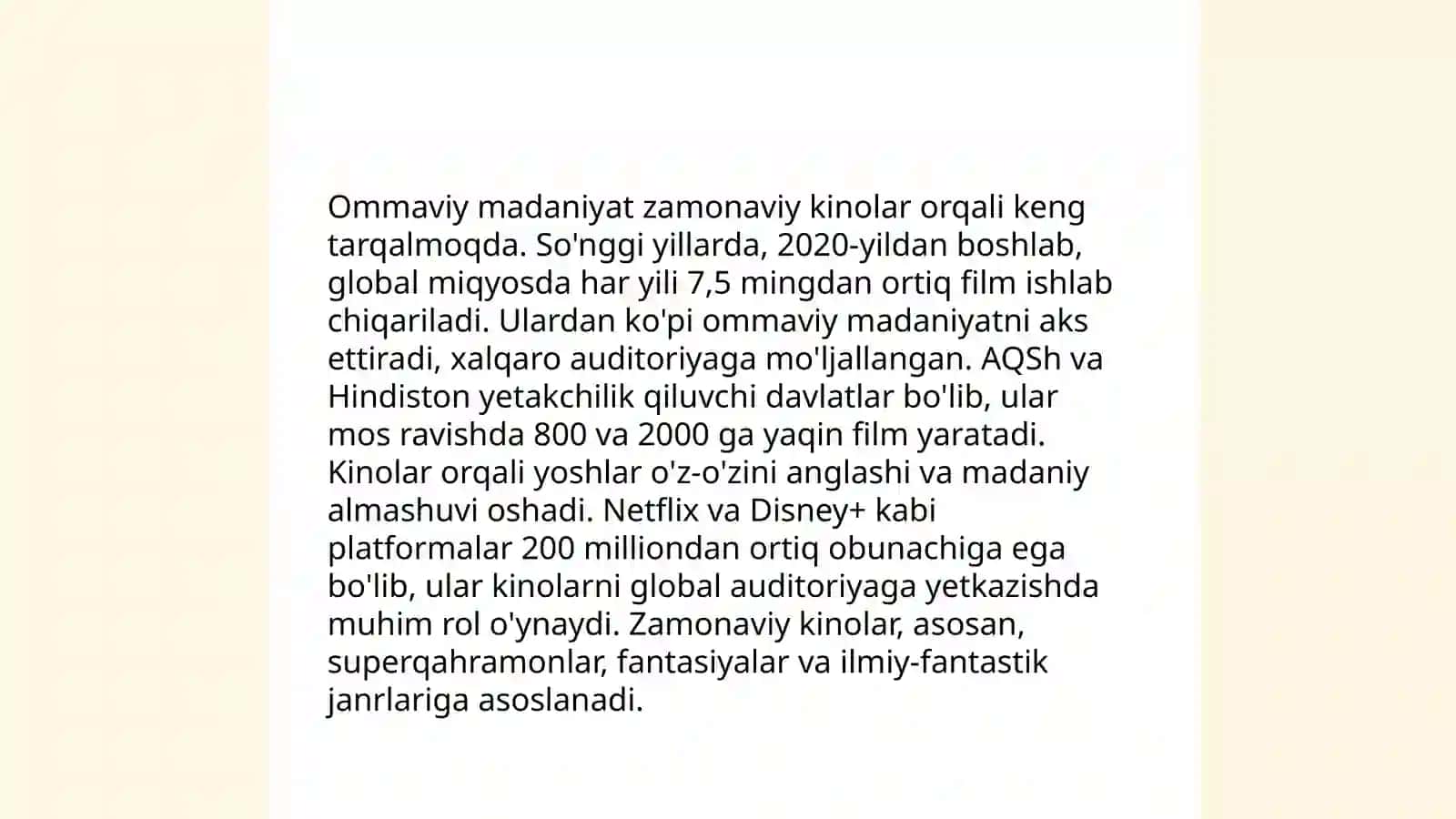 Filmlar va "Ommaviy madaniyat" 4