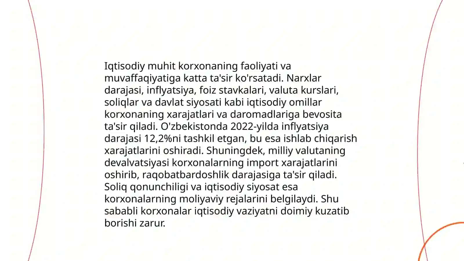 Korxonani tashqi muhlioni tahlil qilish 4