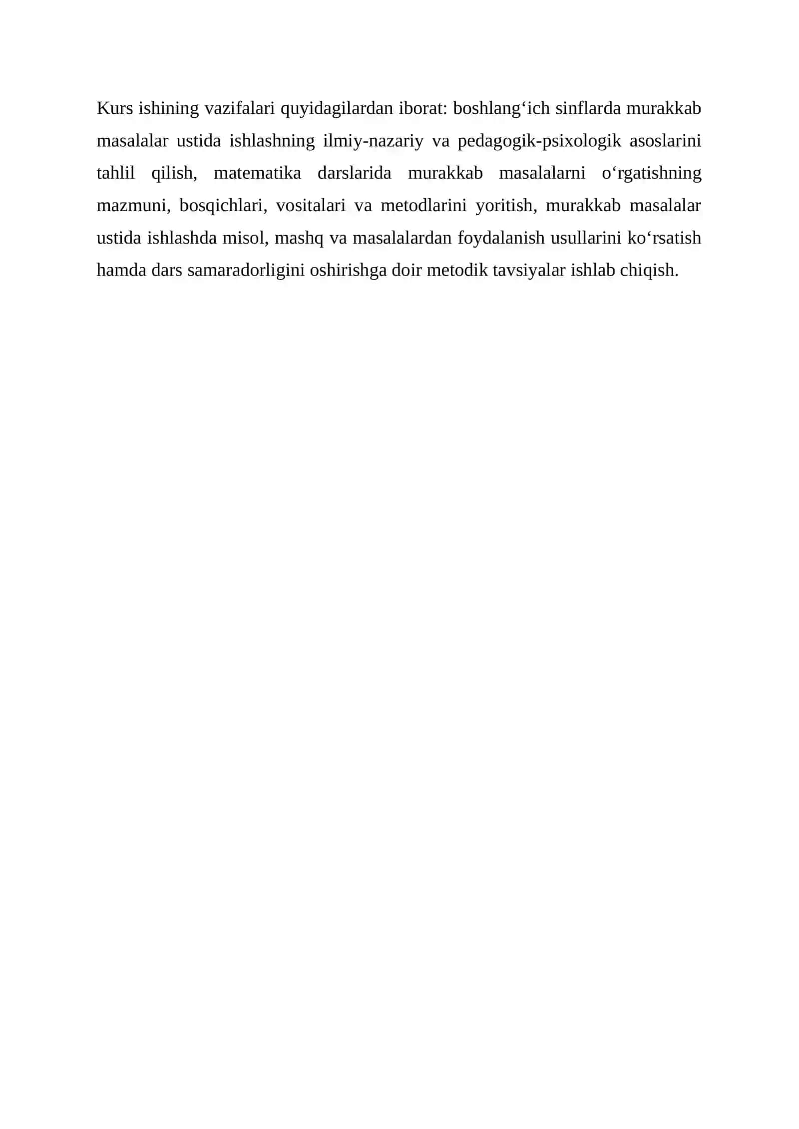 BOSHLANG‘ICH SINFLARDA MURAKKAB MASALALAR USTIDA ISHLASH 4