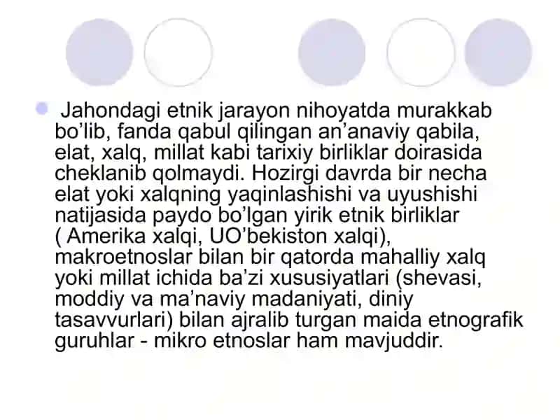 Dunyo xalqlarining etnologik tavsifi 4