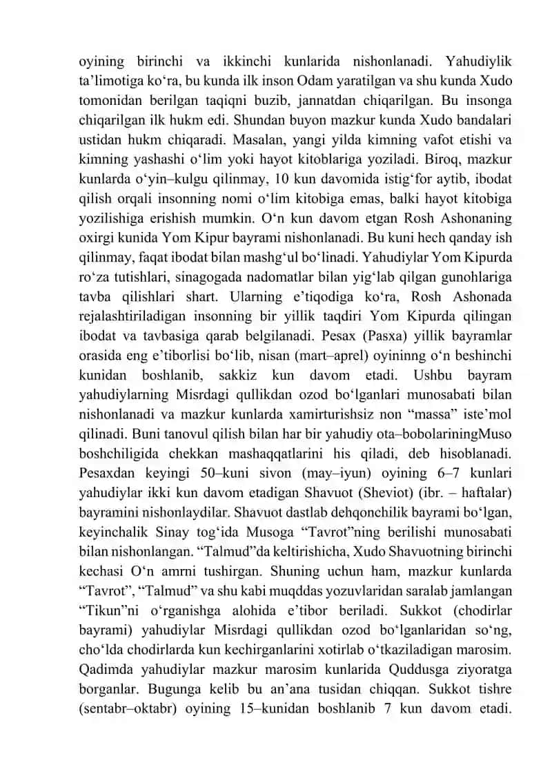 YAHUDIYLIK TALIMOTI ANANA VA MAROSIMLARI 4