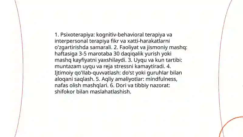 Psixologik muammoning azob-uqubatlarini yengillashtirish 4
