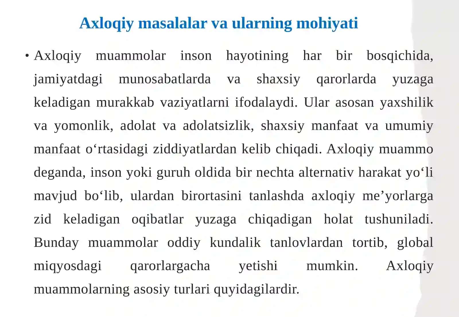 Axloqiy masalalarni argumentlash boʻyicha 4