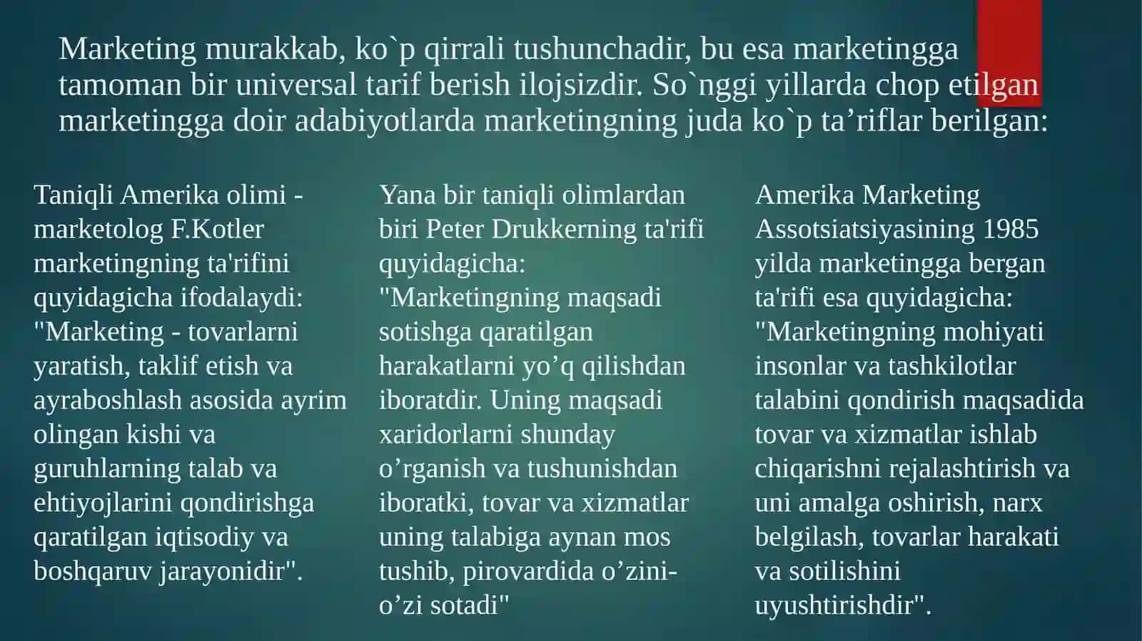Marektingning nazariy asoslari 4