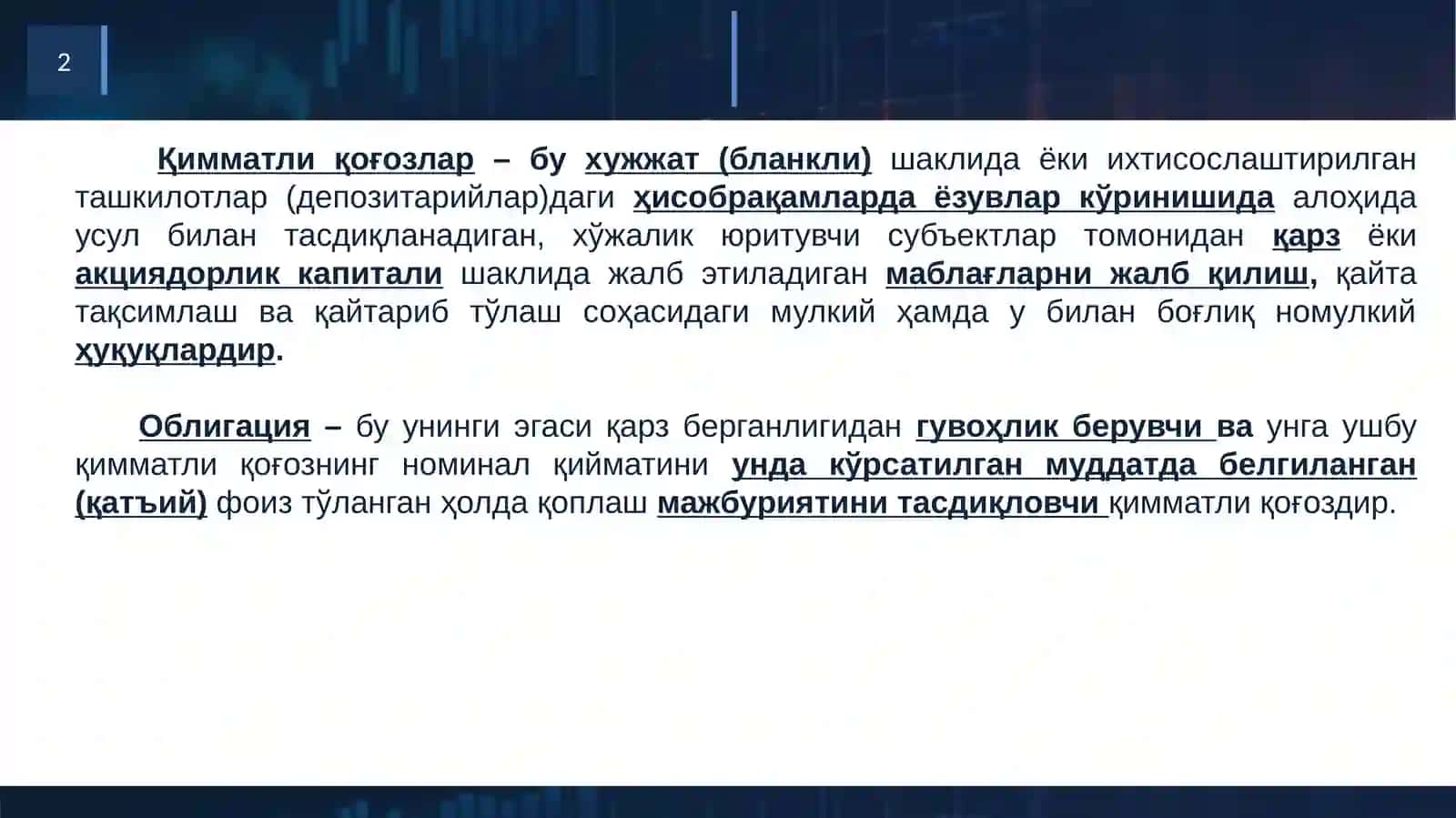 МОЛИЯ БОЗОРИ СТАТИСТИКАСИ 4