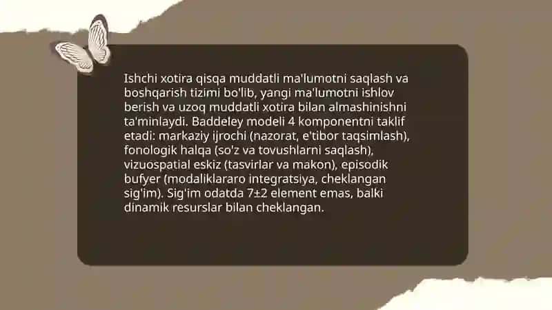 Xotira turlari va uning jarayonlari 4