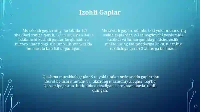 Murakkab Gaplar 4