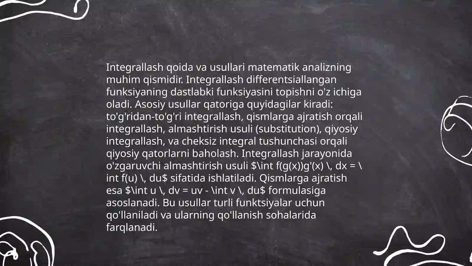 Boshlangʻich funksiya va aniqmas integral 4