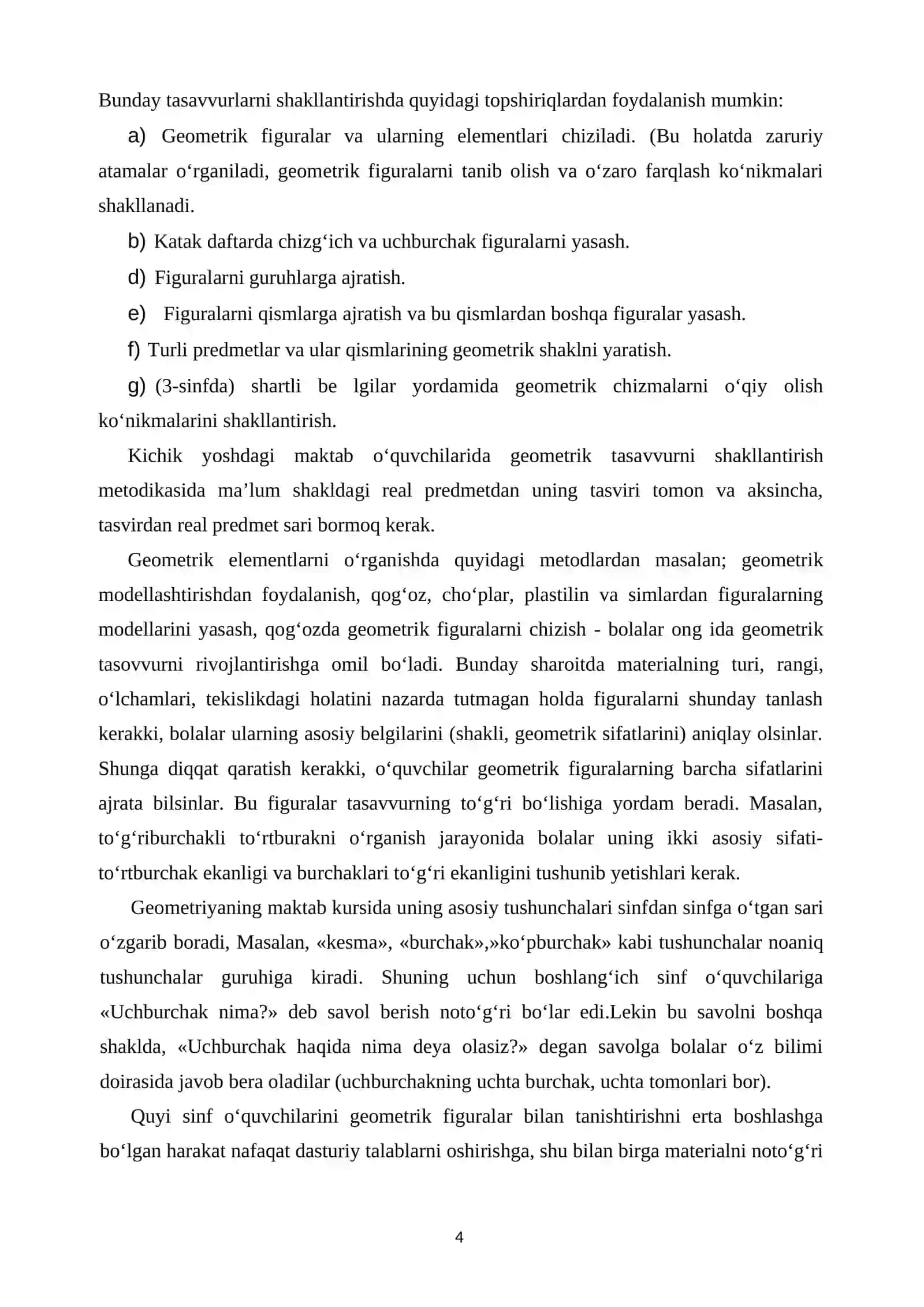 Soda geometrik yasash ishlari bilan tanishtirish 4